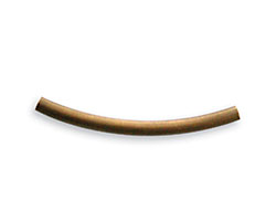 Vintaj Natural Brass Arched Tube Bead 25x2mm