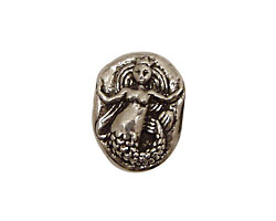 Green Girl Pewter Mermaid Pebble 15x20mm