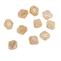 Champagne Faceted Bicone 6mm