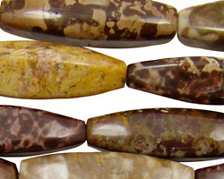 Tiger Jasper 4-Sided Rice 35x10mm