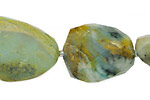 Peruvian Blue Opal Faceted Nuggets (large) 18-30x14-20mm