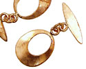 Copper Modern Oval Drop Toggle Clasp with 24x19mm, 24mm Bar