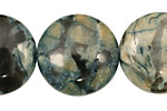 Mystic Blue Feldspath Puff Coin 25mm