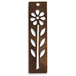 Vintaj Natural Brass Tall Flower Stencil 12x48mm