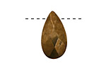 Golden Pyrite (silver tone) Faceted Flat Teardrop 13x25mm