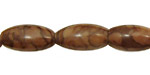 Marbled Coffee Jasper Rice 20x10mm