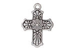 TierraCast Antique Silver (plated) Talavera Cross 22x30mm