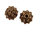 Antique Copper Round with Dots 15mm
