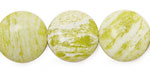 Natural Lemon Jade Puff Coin 18mm
