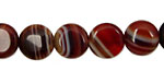 Brown Lace Agate Puff Coin 12mm