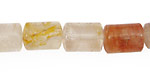 Hematoid Quartz Barrel 14-15x10mm
