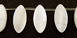 White Fresh Water Shell Horse Eye Drop 9-10x19mm