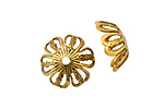 Stampt Antique Gold (plated) Wind Dreamer Bead Cap 6x16mm