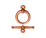 TierraCast Antique Copper (plated) Large Tapered Toggle Clasp 20mm, 15mm bar