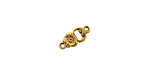 Stampt Antique Gold (plated) Single Pansy Link 13x5mm