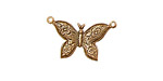 Stampt Copper (plated) Etched Butterfly Connector 24x18mm