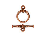 TierraCast Antique Copper (plated) Heirloom Toggle Clasp 20x15, 24mm Bar