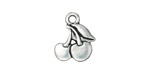 TierraCast Antique Silver (plated) Cherries Charm 14x17mm