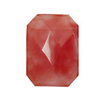 Cherry Quartz Faceted Octagon Pendant 28x38mm