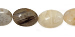 Bamboo Leaf Agate Flat Oval 18x13mm