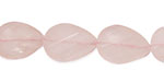 Rose Quartz Twisted Faceted Teardrop 18x13mm