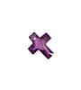 Violet Faceted Cross 10x12mm
