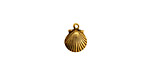 Stampt Antique Gold (plated) Tiny Seashell Charm 7.5x10mm