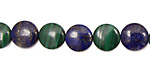 Multi Gemstone (Malachite & Lapis) Puff Coin 10mm