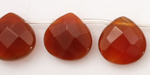 Carnelian Faceted Flat Teardrop 16x