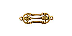 Stampt Antique Gold (plated) Rose Column Connector 23.5x7.5mm