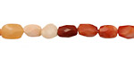 Mexican Fire Opal Faceted Flat Oval 6-9x5-7mm
