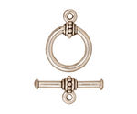 TierraCast Antique Silver (plated) Large Beaded Toggle Clasp 22x16, 25 Bar