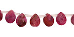 Ruby Crazy Lace Agate Faceted Flat Teardrop 7x9mm