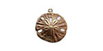 Vintaj Natural Brass Sand Dollar Charm 16x18mm