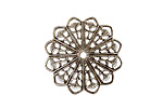 Stampt Antique Pewter (plated) Ginkgo Filigree 27mm