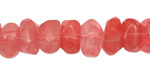 Cherry Quartz Tumbled Faceted Rondelle 10-12mm