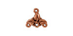 TierraCast Antique Copper (plated) 1-3 Leaves Link 14x13mm