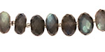 Labradorite Faceted Rondelle 11mm
