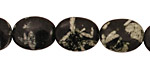 Chinese Writing Stone Flat Oval 16x12mm
