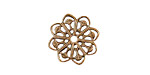 Stampt Antique Copper (plated) Ginkgo Filigree 20mm