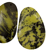 Yellow Turquoise Freeform Pendant 33x50mm