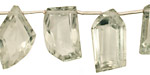 Prasiolite Faceted Irregular Drop 8-14x12-27mm