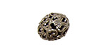 Stampt Antique Pewter (plated) Filigree Teardrop Bead 17x14mm