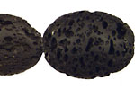 Lava Rock Flat Oval 35x25mm