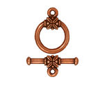 TierraCast Antique Copper (plated) Large Leaf Toggle Clasp 22x16mm, 25 Bar