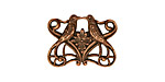Stampt Antique Copper (plated) Kissing Birds Connector 21x16mm