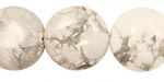 White Howlite Puff Coin 20mm