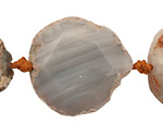 Gray Line Agate Natural Edge Freeform Faceted Slab 27-43x21-41mm