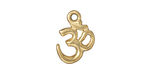 TierraCast Gold (plated) Om Charm 13x18mm