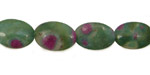 Fuchsite Ruby Flat Oval 14x10mm